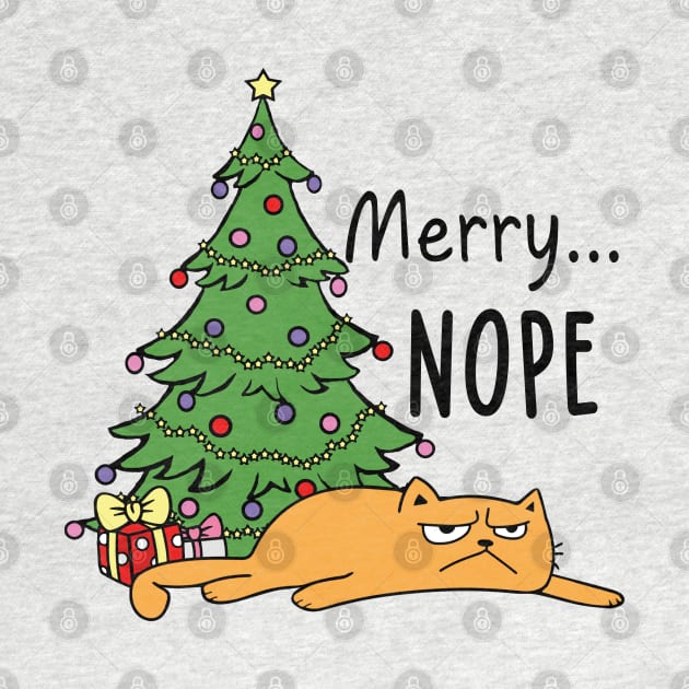 Merry Nope - Angry Cat by Pop Cult Store